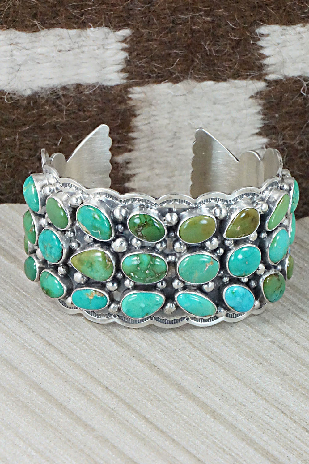 Turquoise & Sterling Silver Bracelet - Tom Lewis