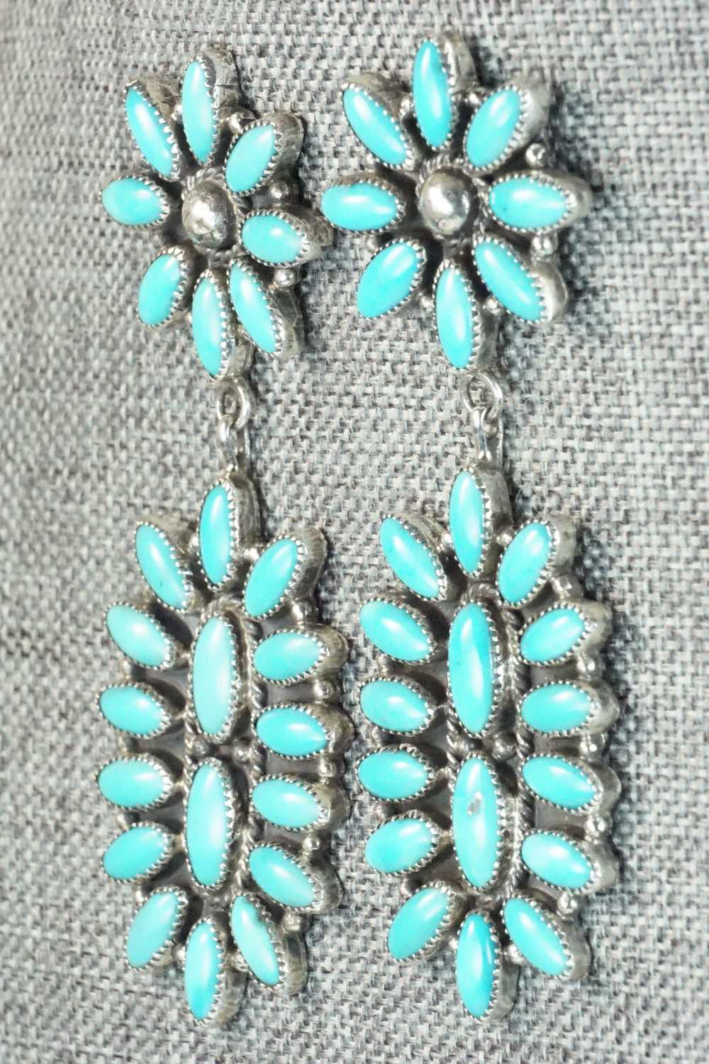 Turquoise & Sterling Silver Earrings - Anthony Skeets