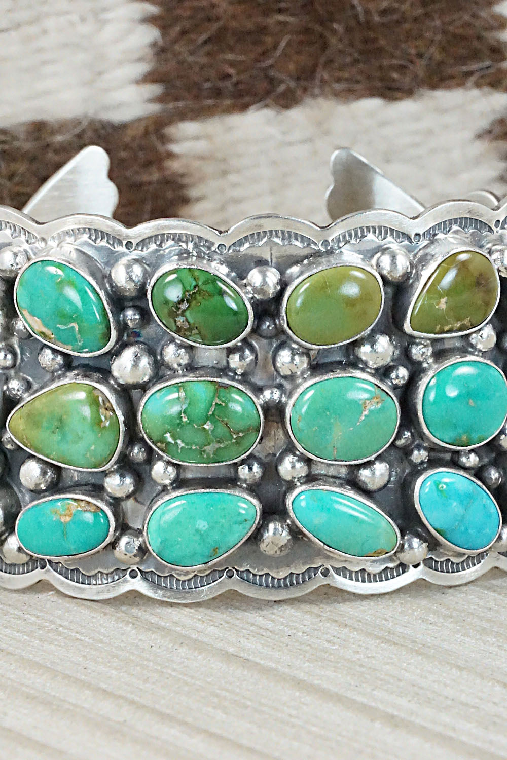 Turquoise & Sterling Silver Bracelet - Tom Lewis