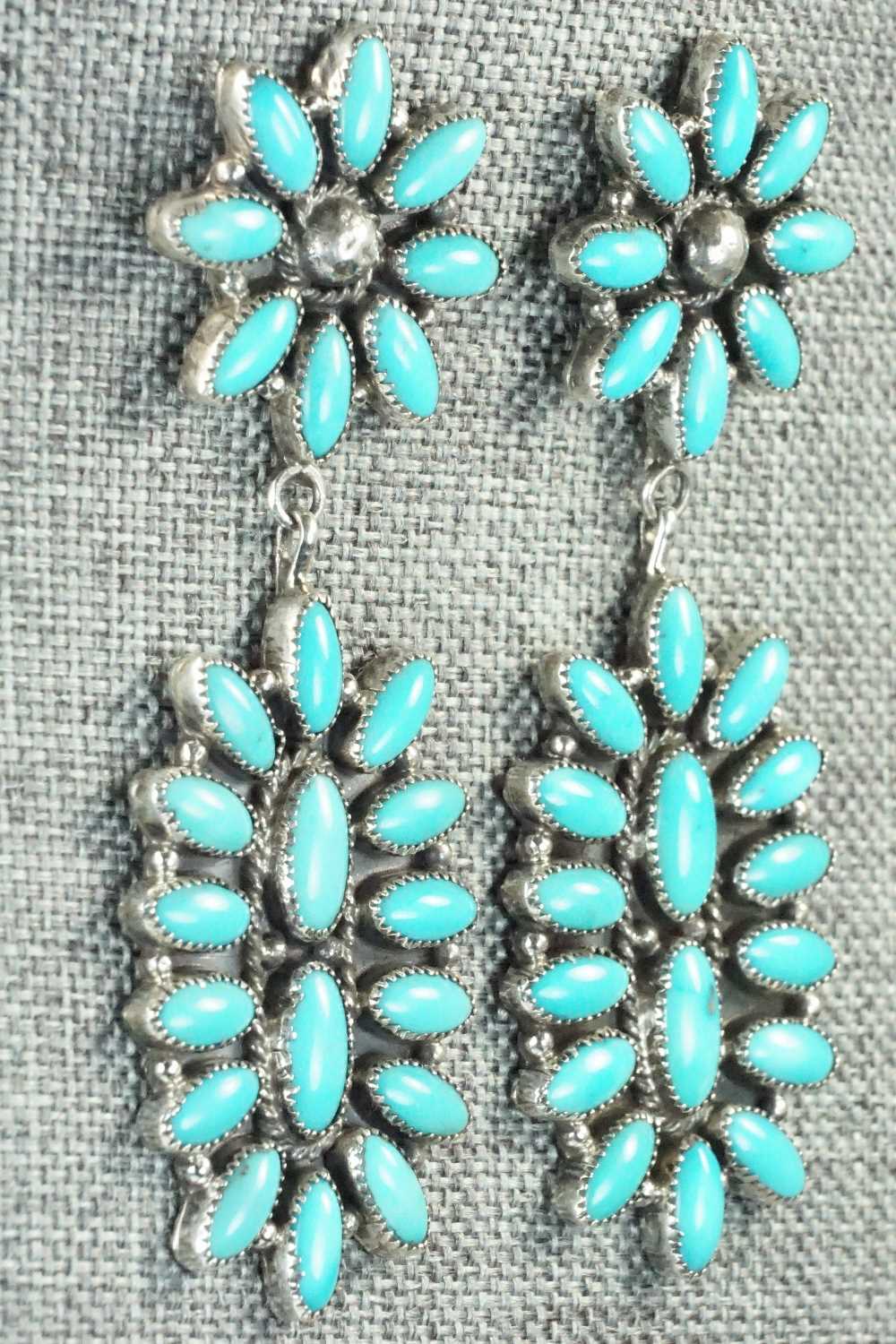 Turquoise & Sterling Silver Earrings - Anthony Skeets