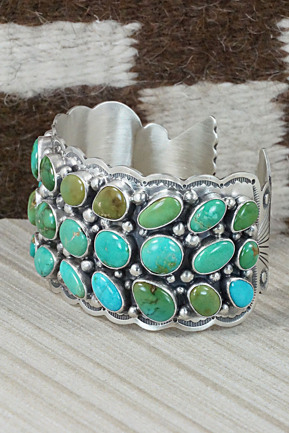 Turquoise & Sterling Silver Bracelet - Tom Lewis
