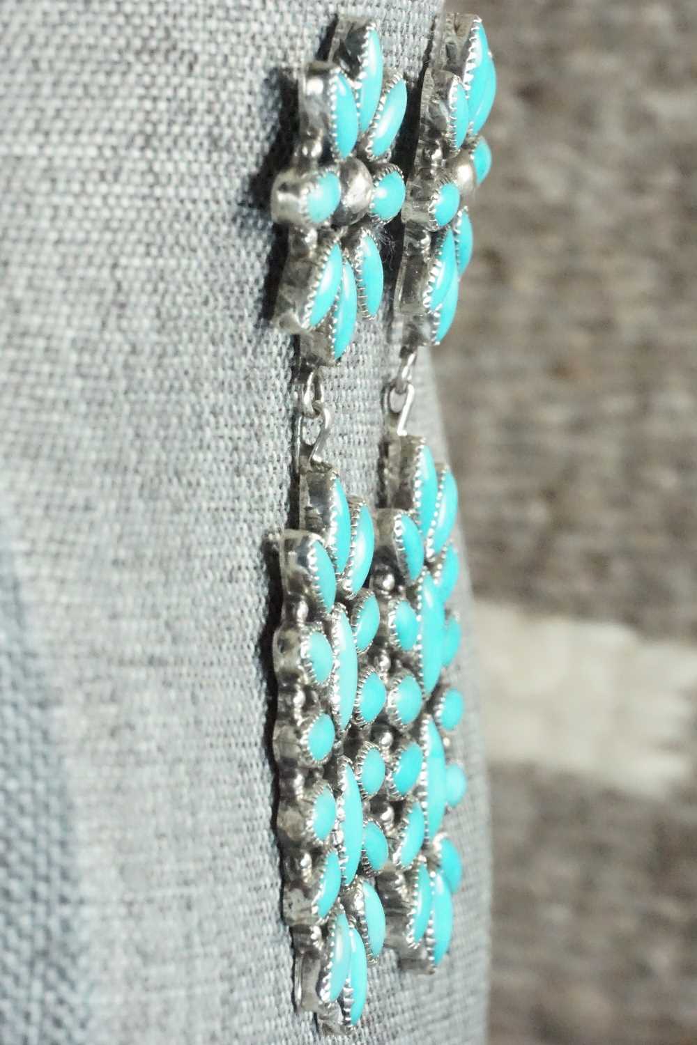 Turquoise & Sterling Silver Earrings - Anthony Skeets