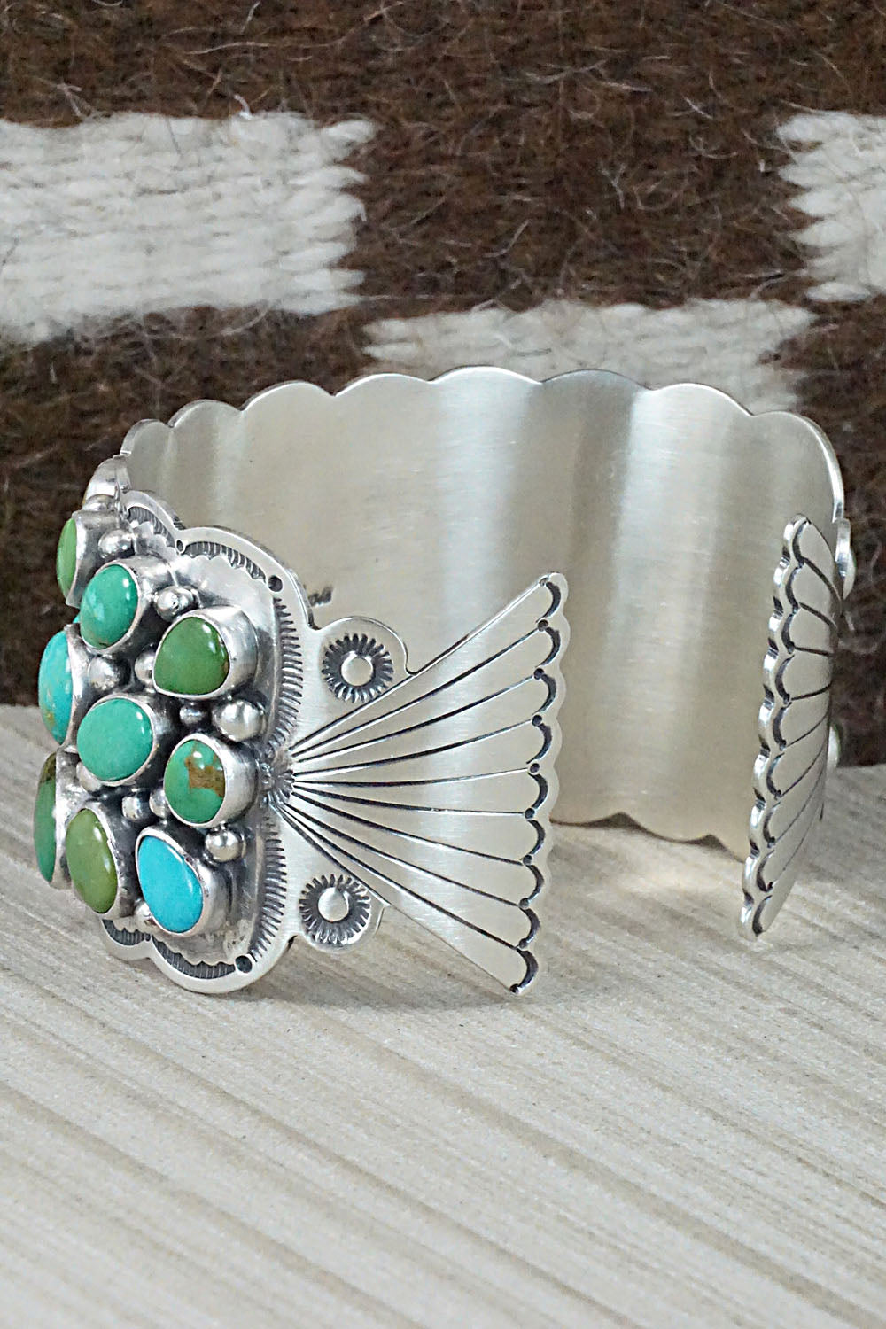 Turquoise & Sterling Silver Bracelet - Tom Lewis