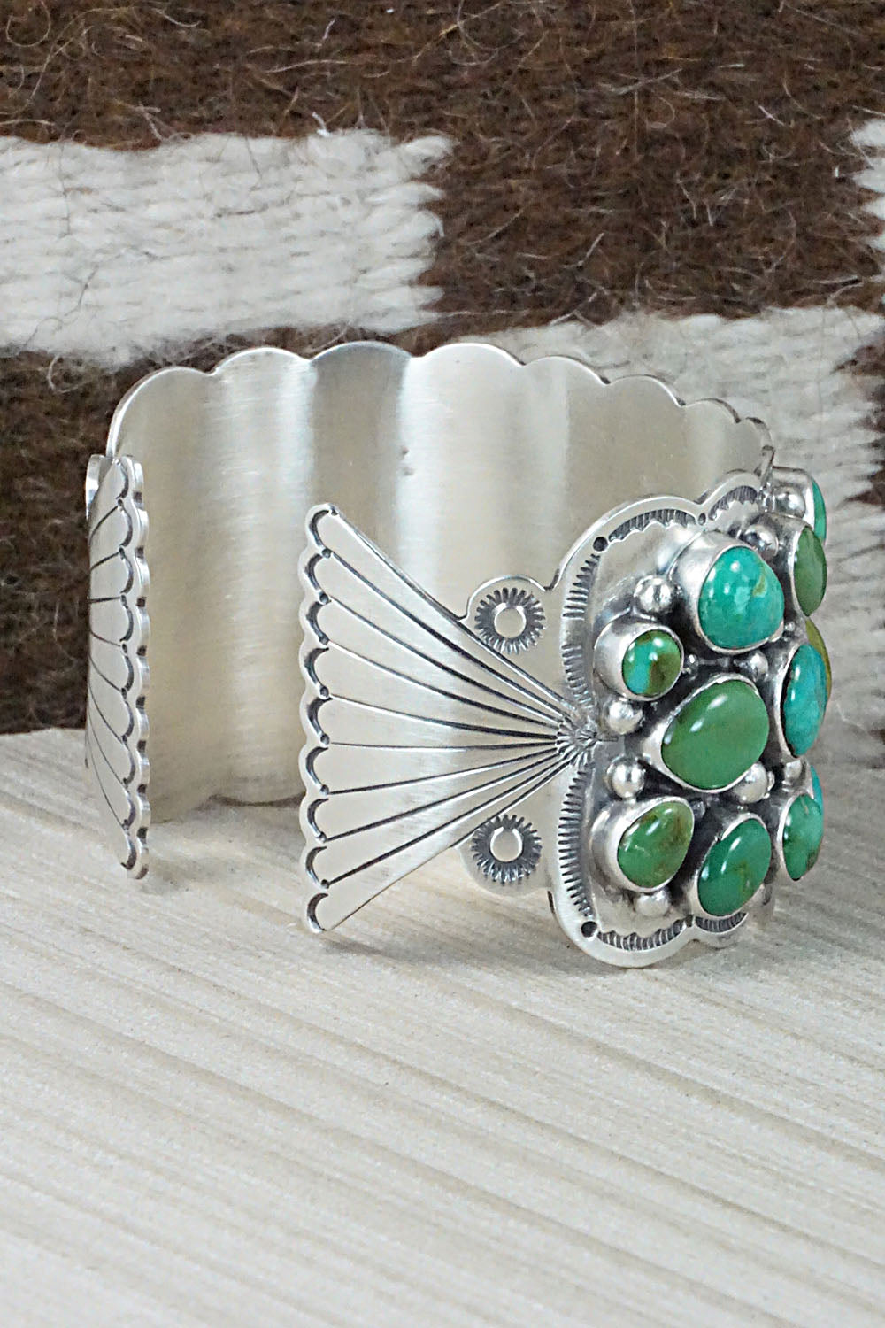 Turquoise & Sterling Silver Bracelet - Tom Lewis