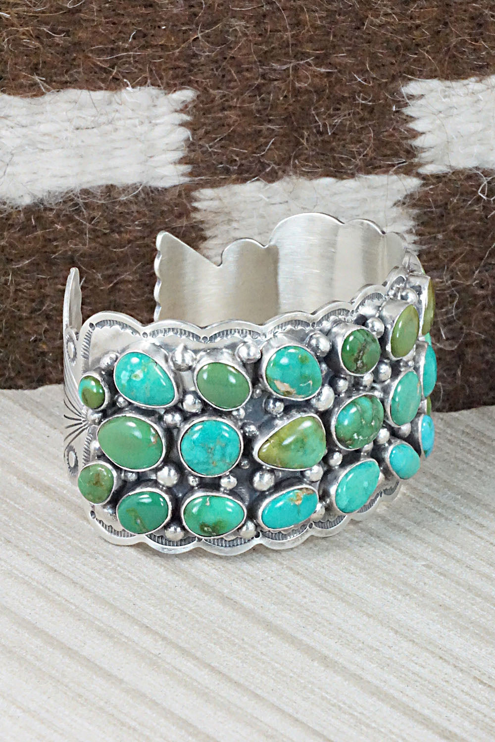 Turquoise & Sterling Silver Bracelet - Tom Lewis