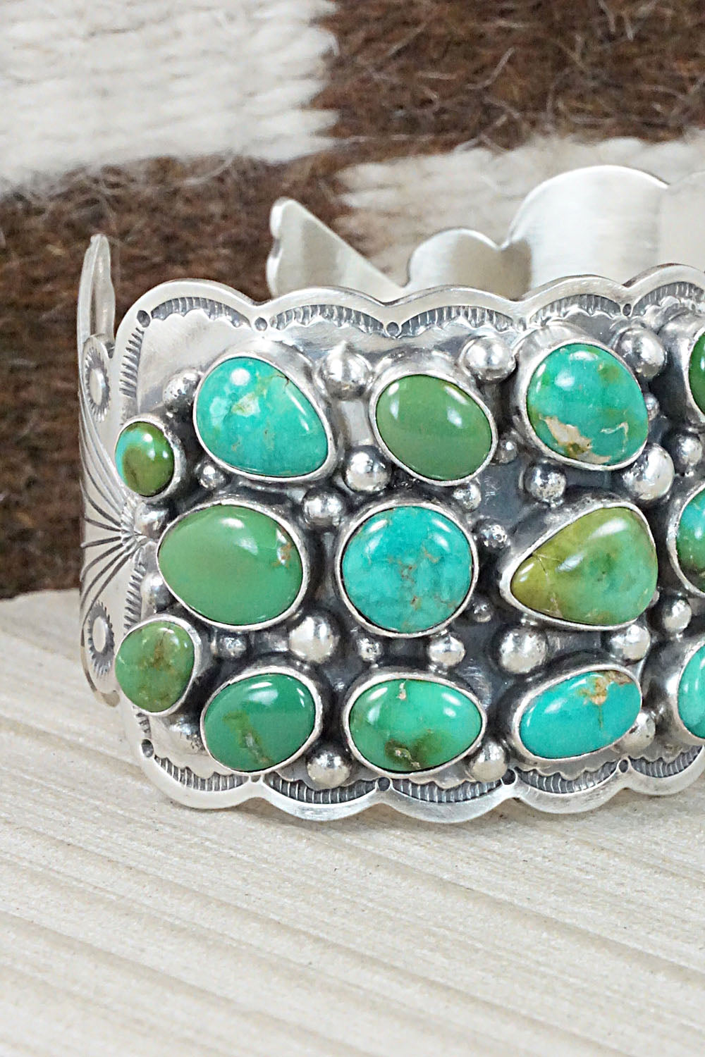 Turquoise & Sterling Silver Bracelet - Tom Lewis