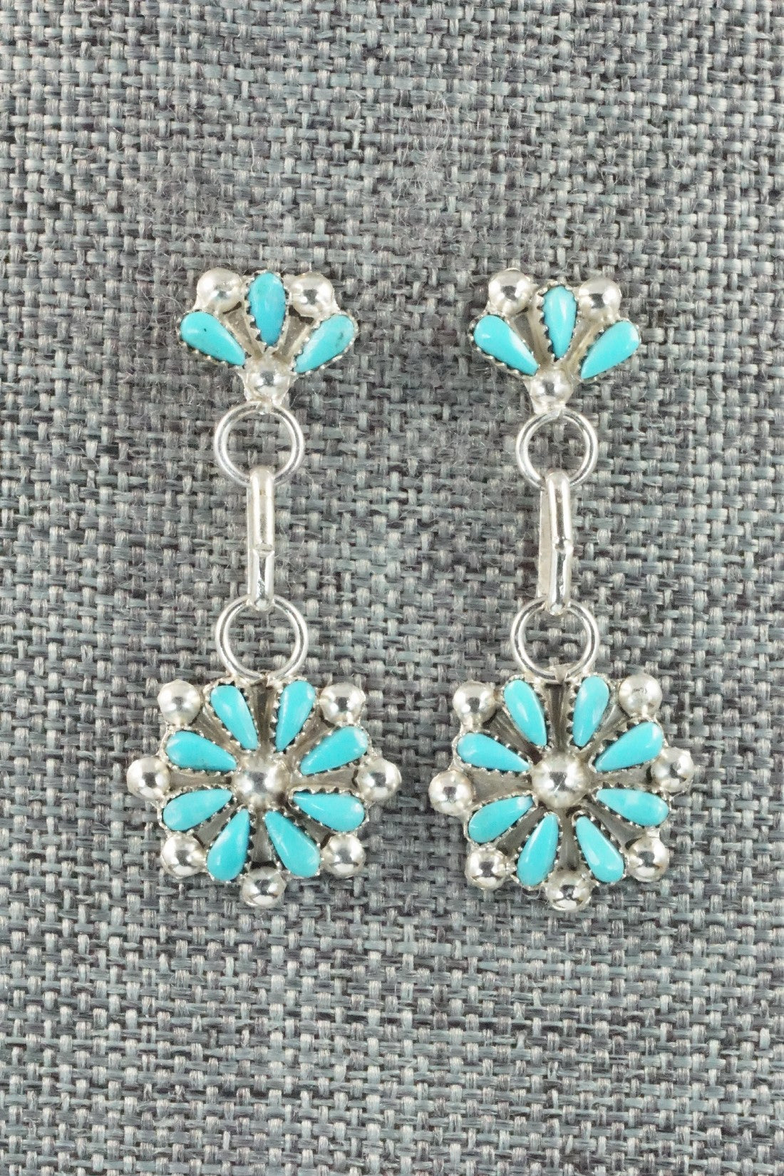 Turquoise & Sterling Silver Earrings - David Leekity