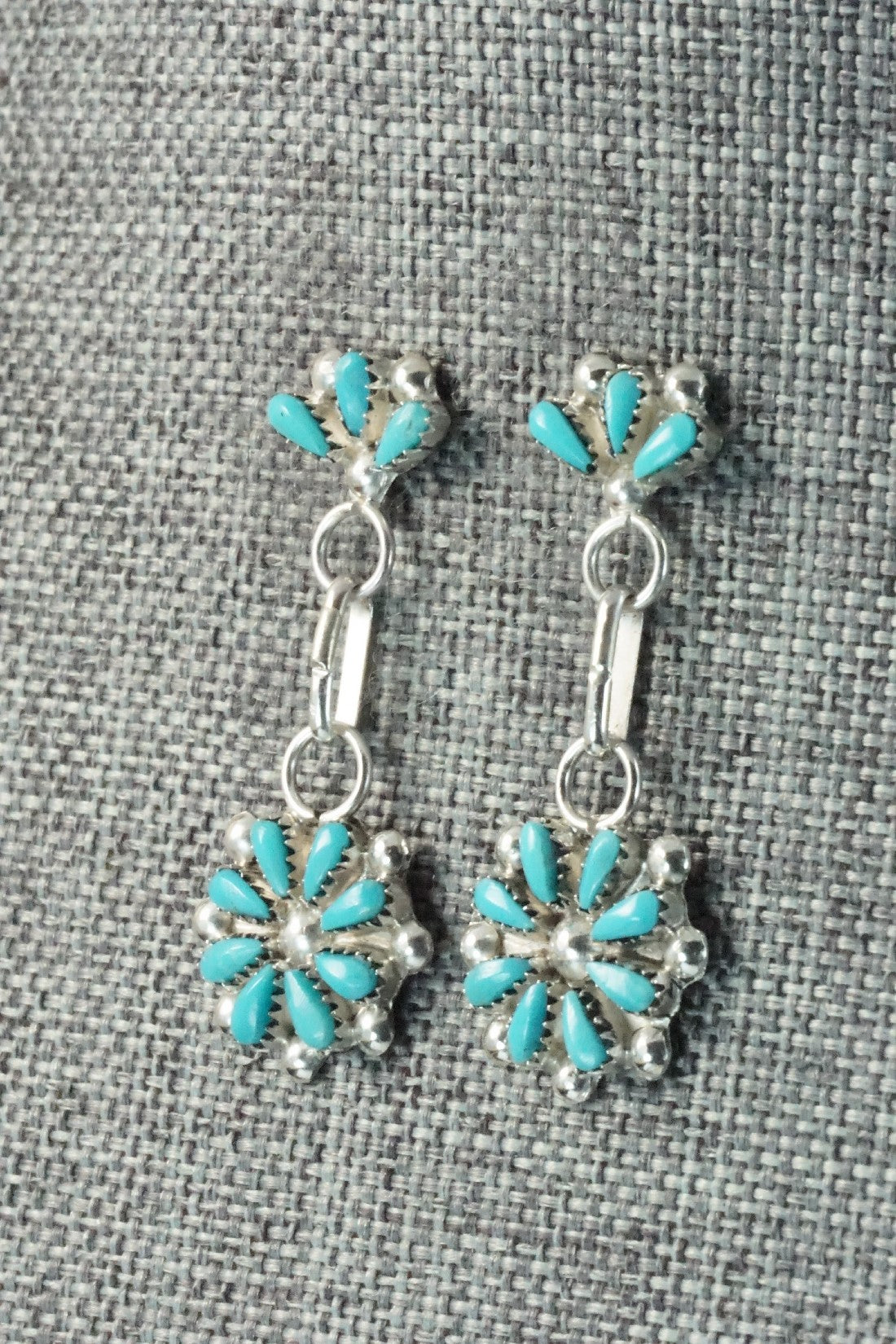 Turquoise & Sterling Silver Earrings - David Leekity