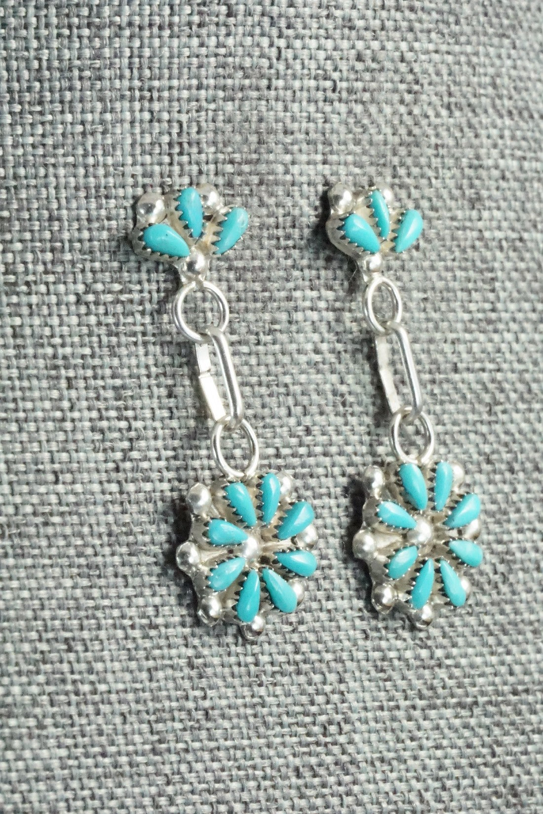 Turquoise & Sterling Silver Earrings - David Leekity