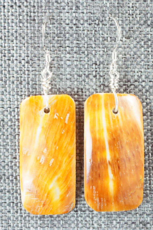 Spiny Oyster & Sterling Silver Earrings - Louise Joe