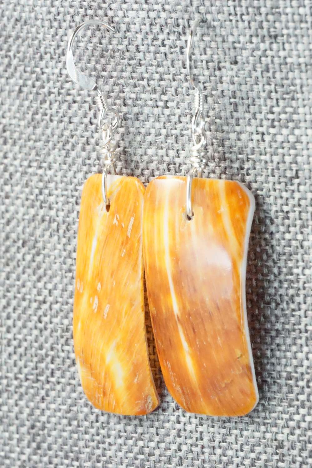 Spiny Oyster & Sterling Silver Earrings - Louise Joe