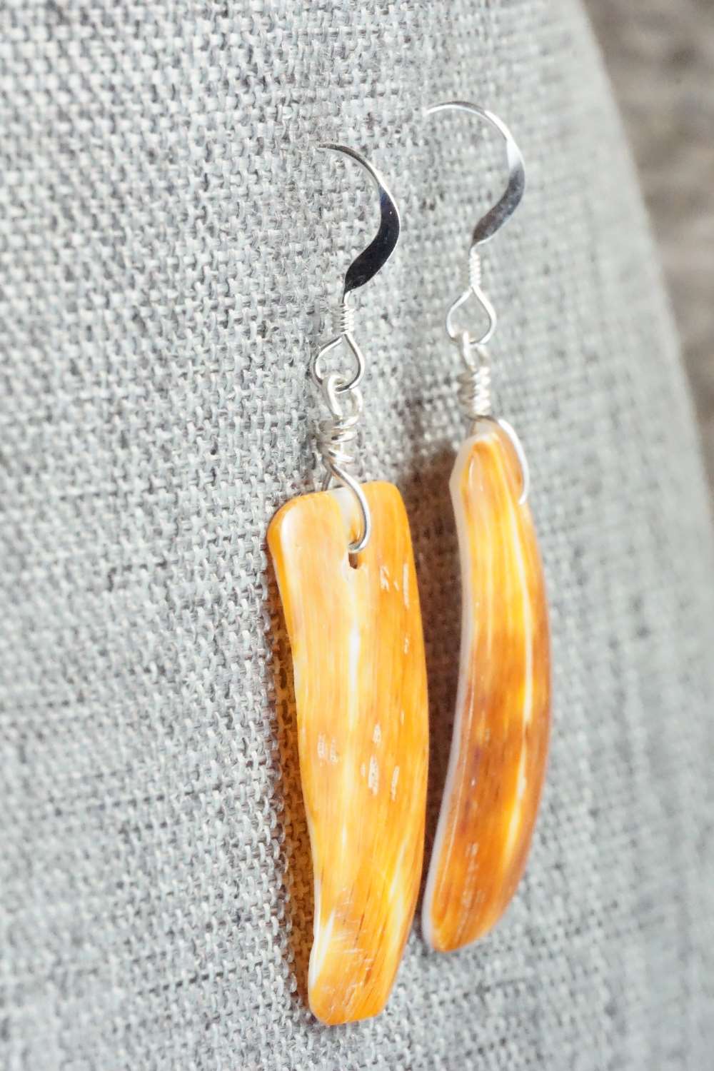 Spiny Oyster & Sterling Silver Earrings - Louise Joe