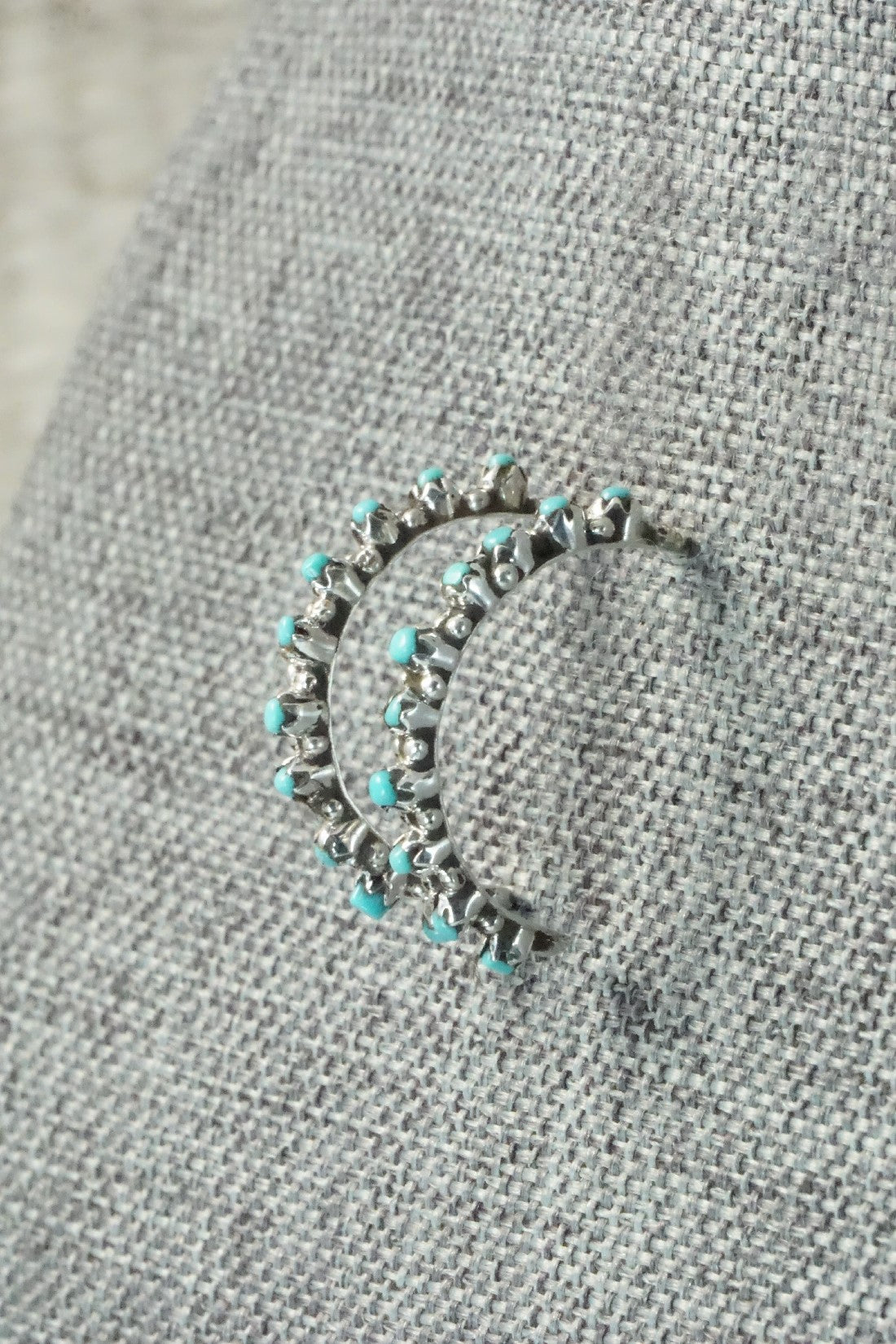 Turquoise & Sterling Silver Earrings - Sam Tsipa