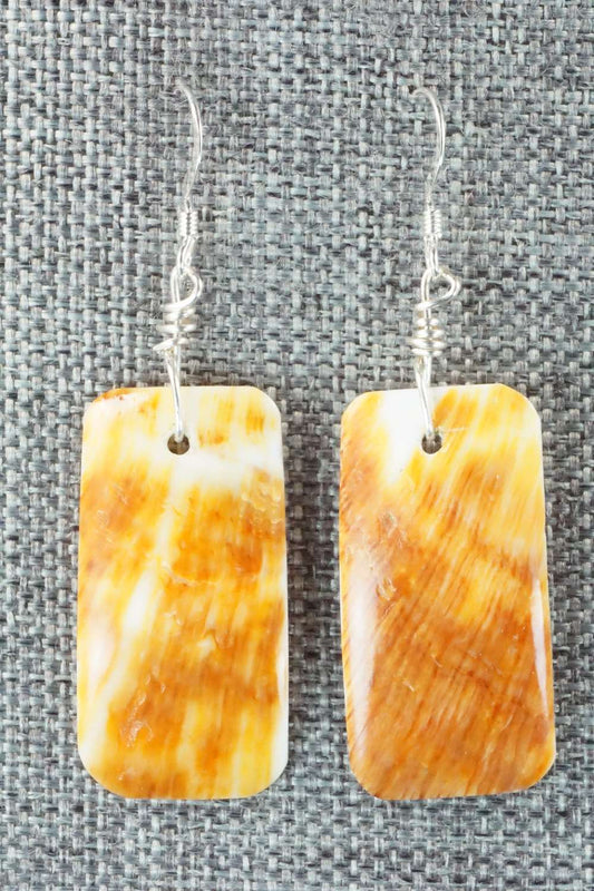 Spiny Oyster & Sterling Silver Earrings - Louise Joe