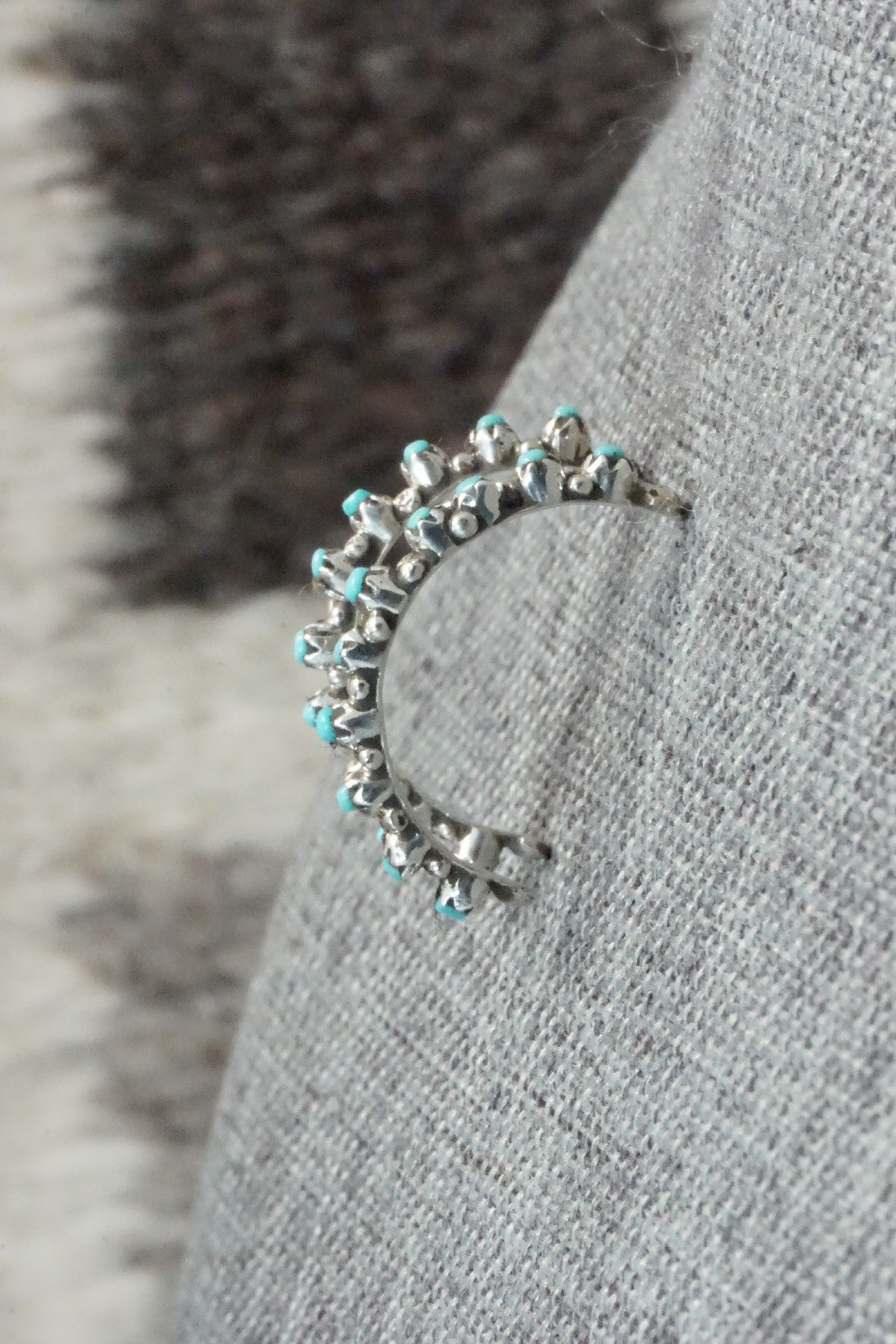Turquoise & Sterling Silver Earrings - Sam Tsipa