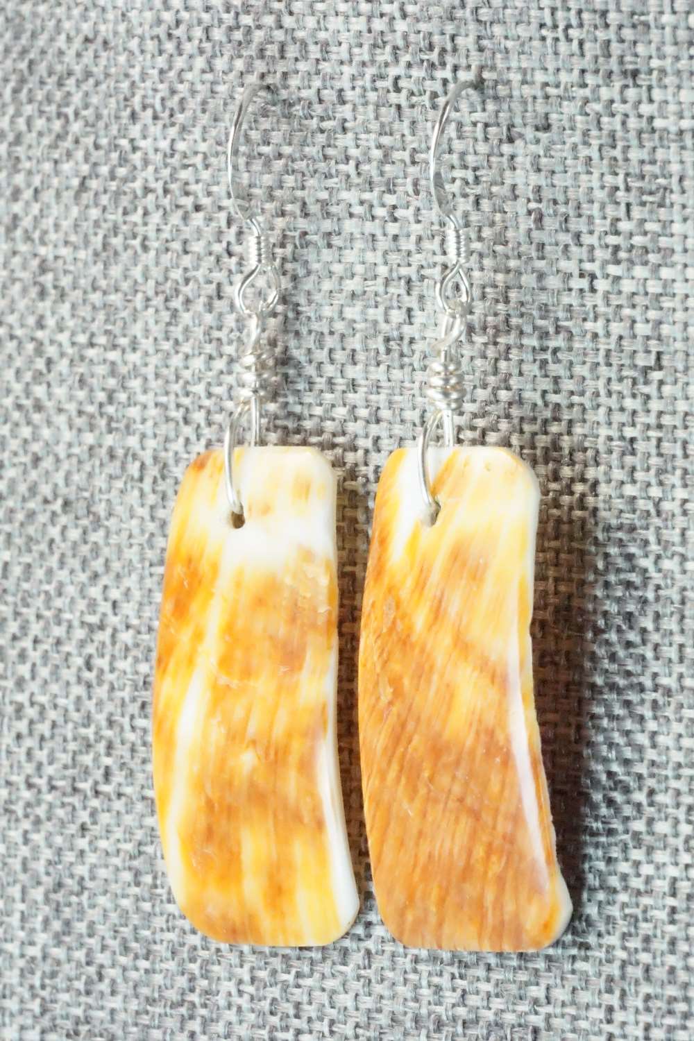 Spiny Oyster & Sterling Silver Earrings - Louise Joe