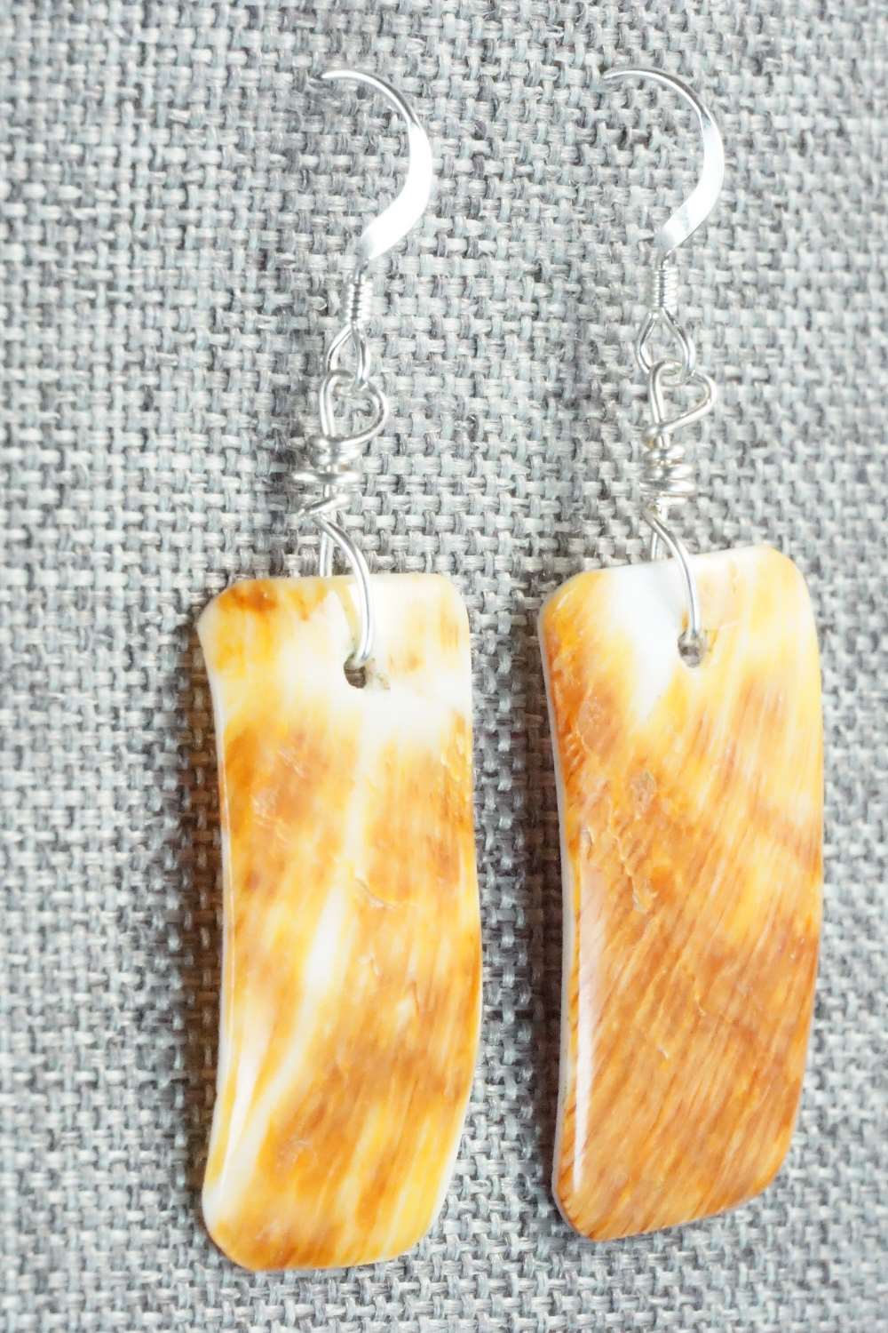 Spiny Oyster & Sterling Silver Earrings - Louise Joe