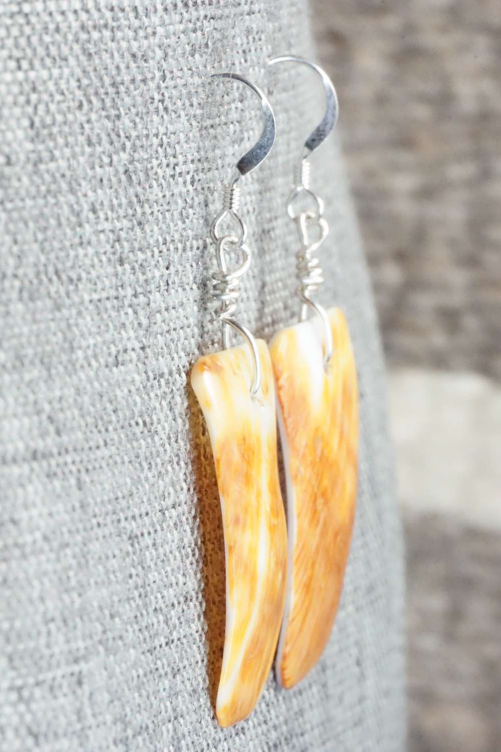 Spiny Oyster & Sterling Silver Earrings - Louise Joe