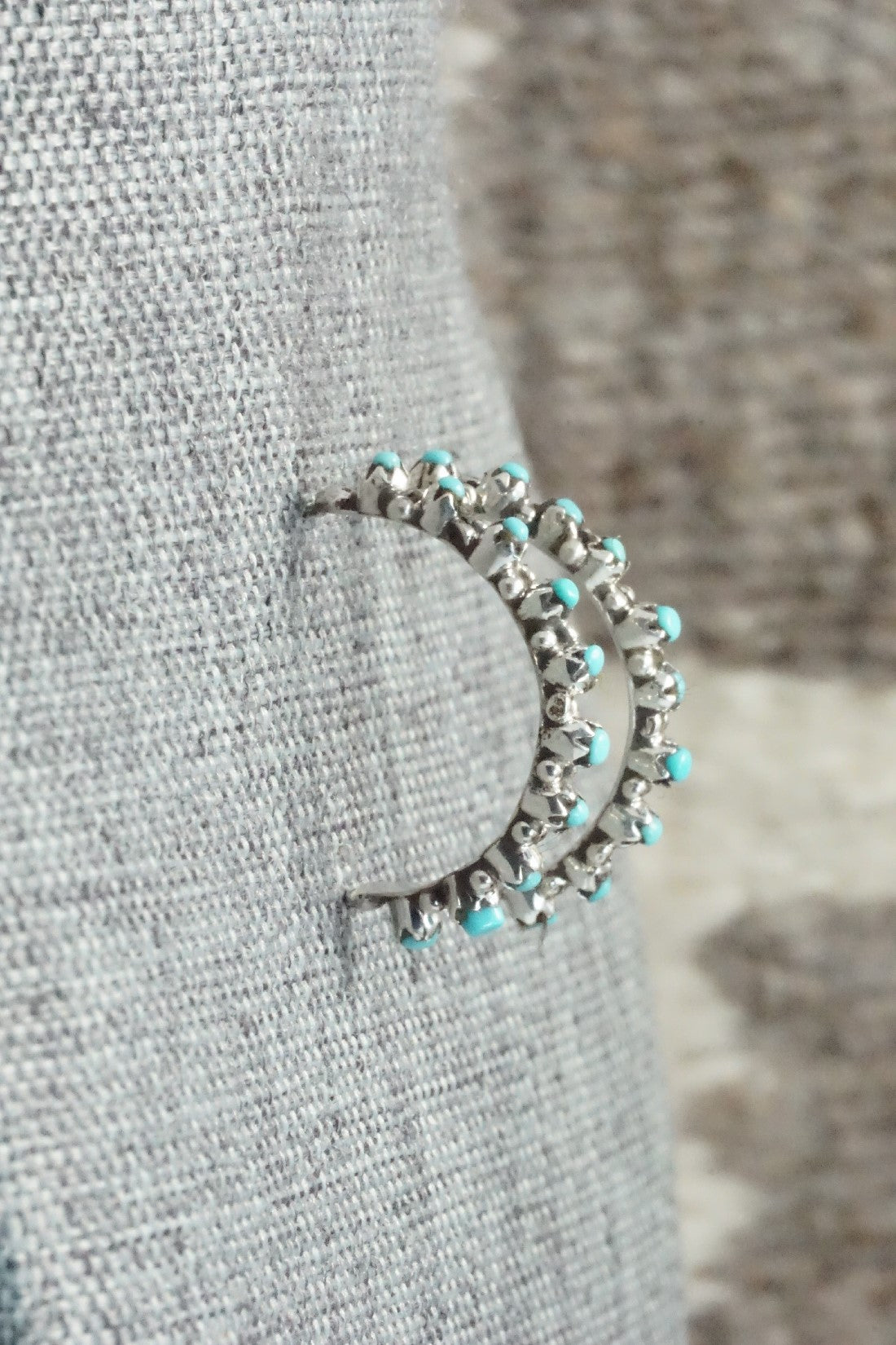 Turquoise & Sterling Silver Earrings - Sam Tsipa