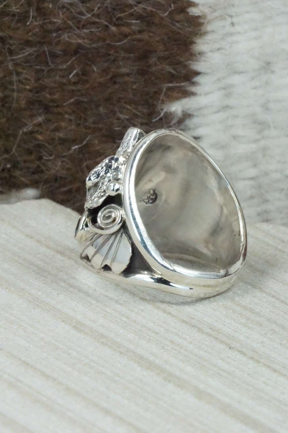Turquoise and Sterling Silver Ring - Jeanette Saunders - Size 10.5