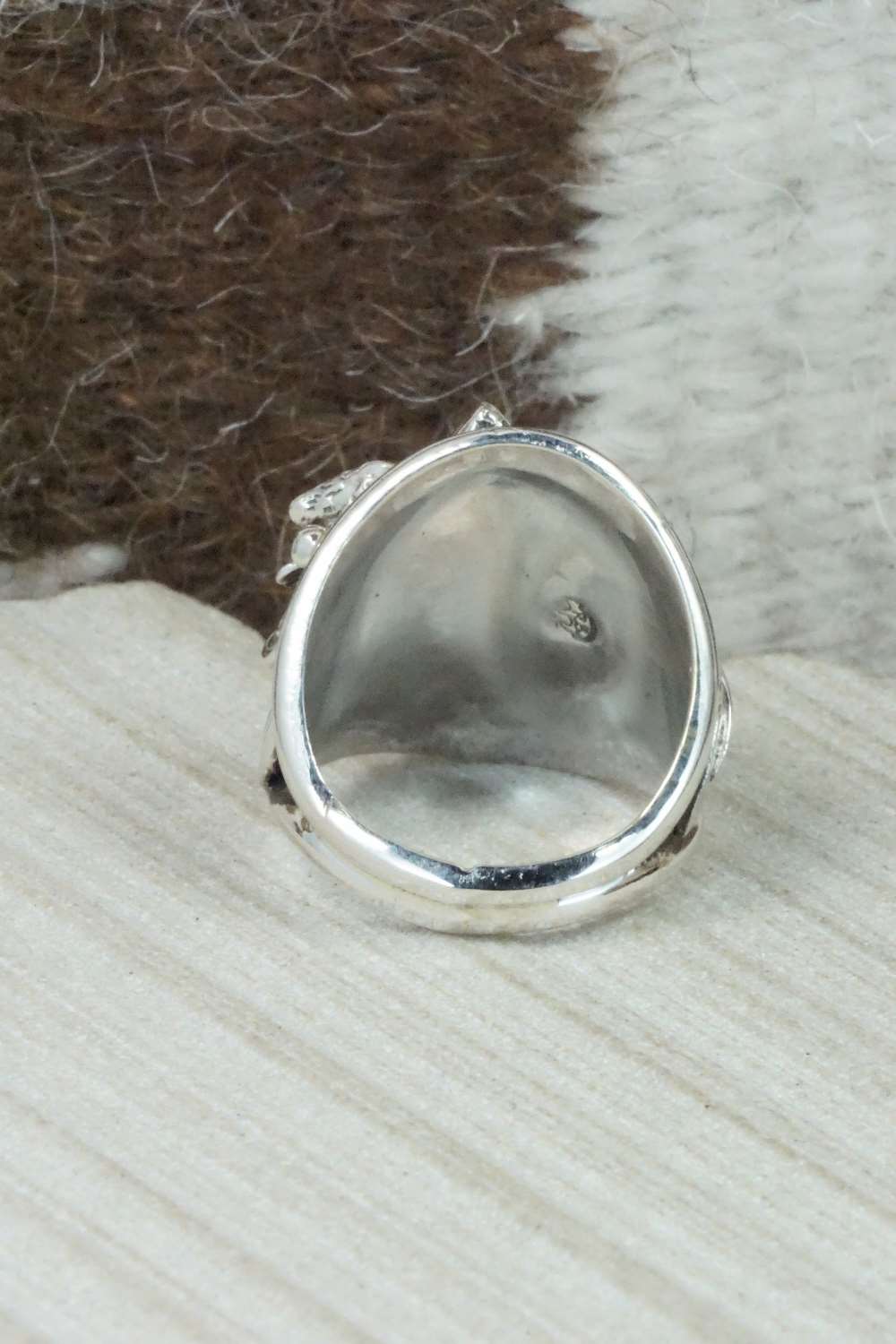 Turquoise and Sterling Silver Ring - Jeanette Saunders - Size 10.5