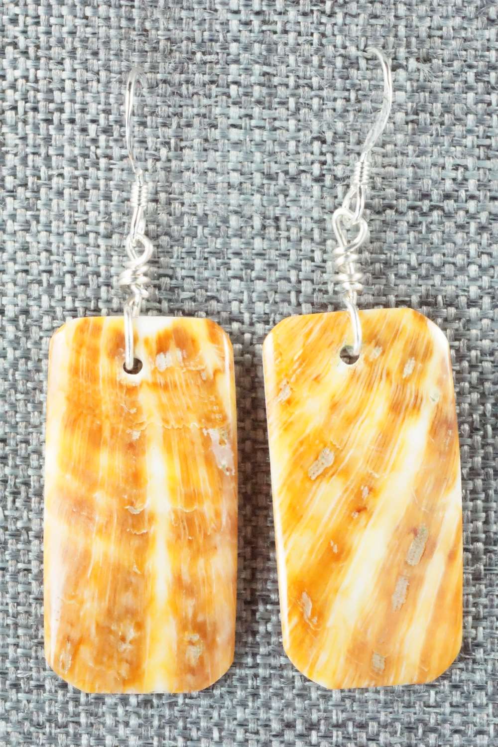Spiny Oyster & Sterling Silver Earrings - Louise Joe