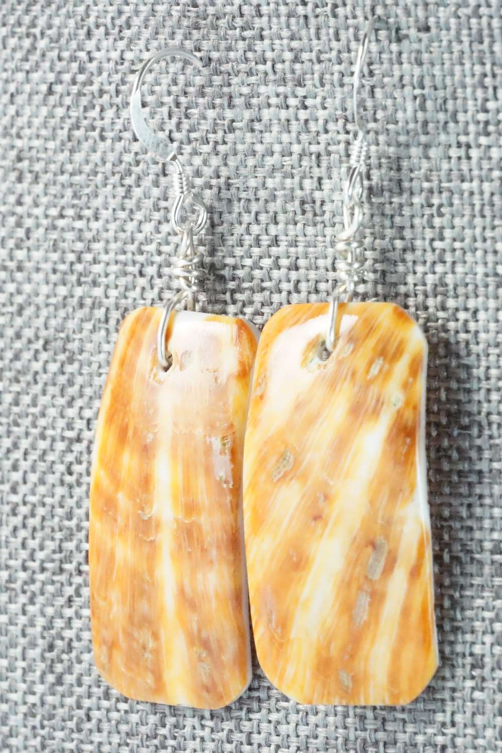 Spiny Oyster & Sterling Silver Earrings - Louise Joe