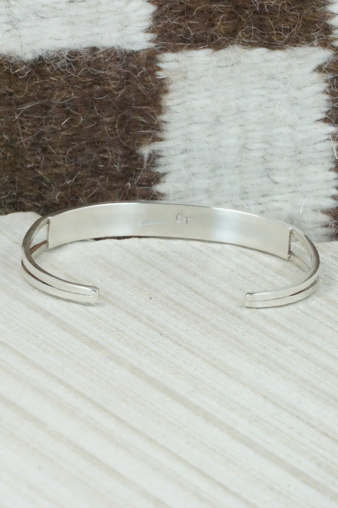 Turquoise & Sterling Silver Inlay Bracelet - Sibert Bowannie