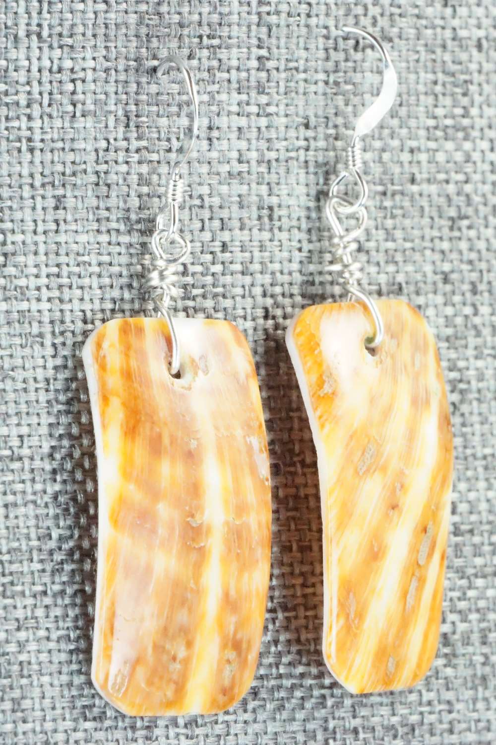 Spiny Oyster & Sterling Silver Earrings - Louise Joe