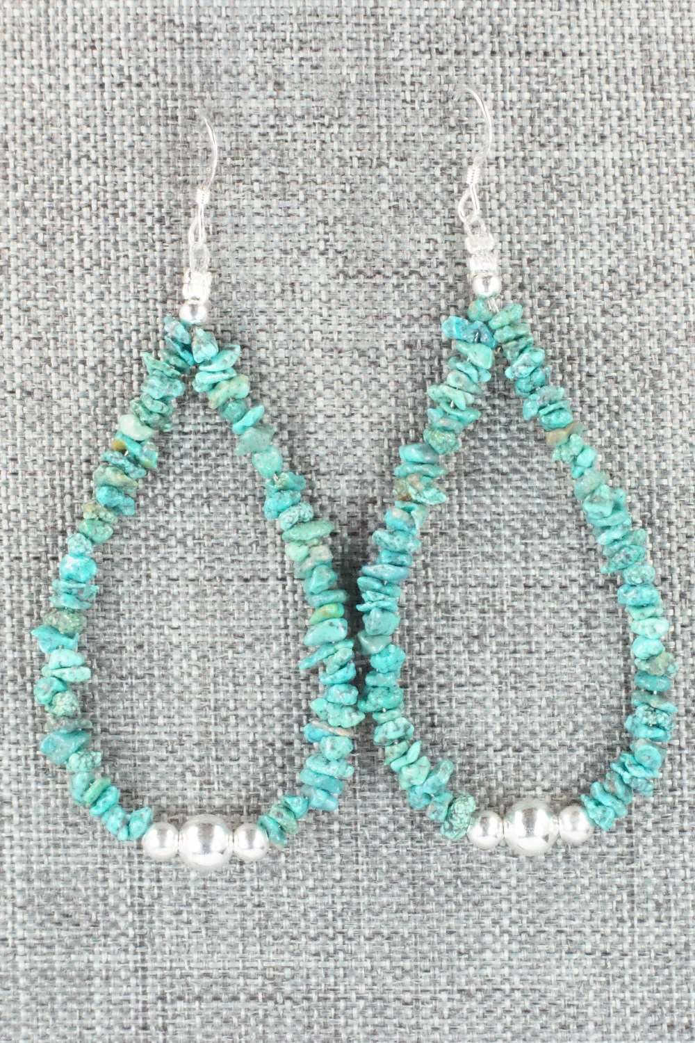 Turquoise & Sterling Silver Earrings - Doreen Jake