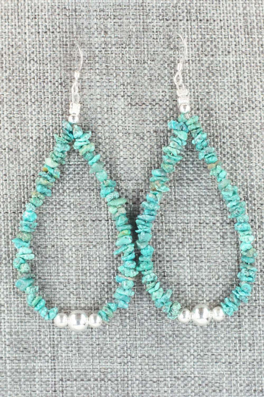Turquoise & Sterling Silver Earrings - Doreen Jake
