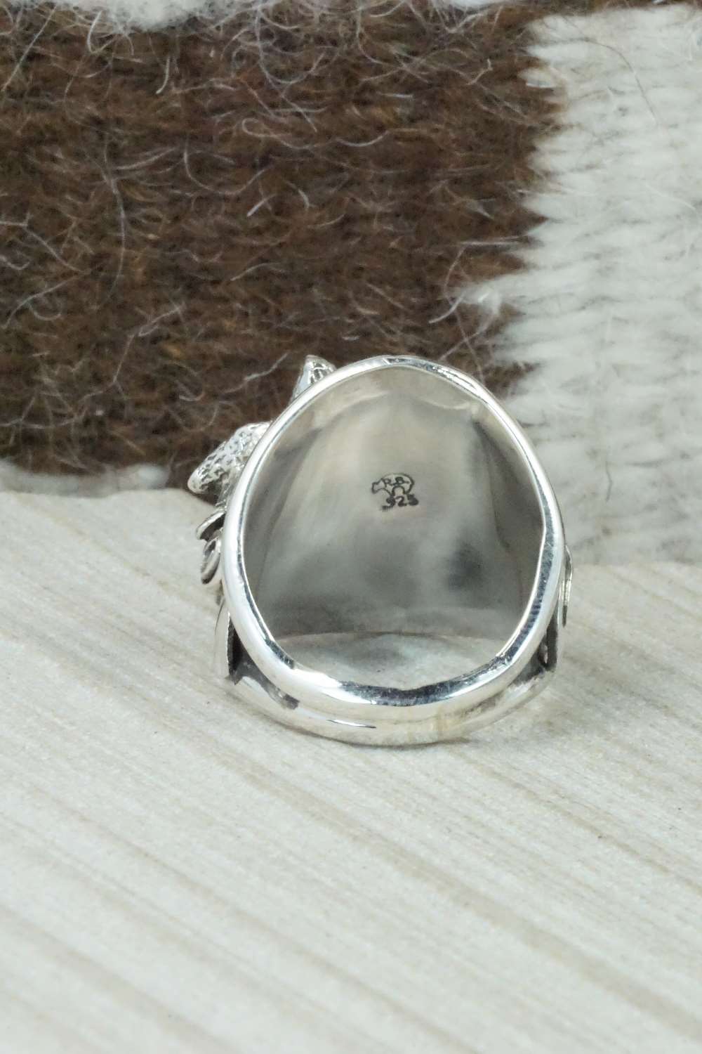 Turquoise and Sterling Silver Ring - Jeanette Saunders - Size 10