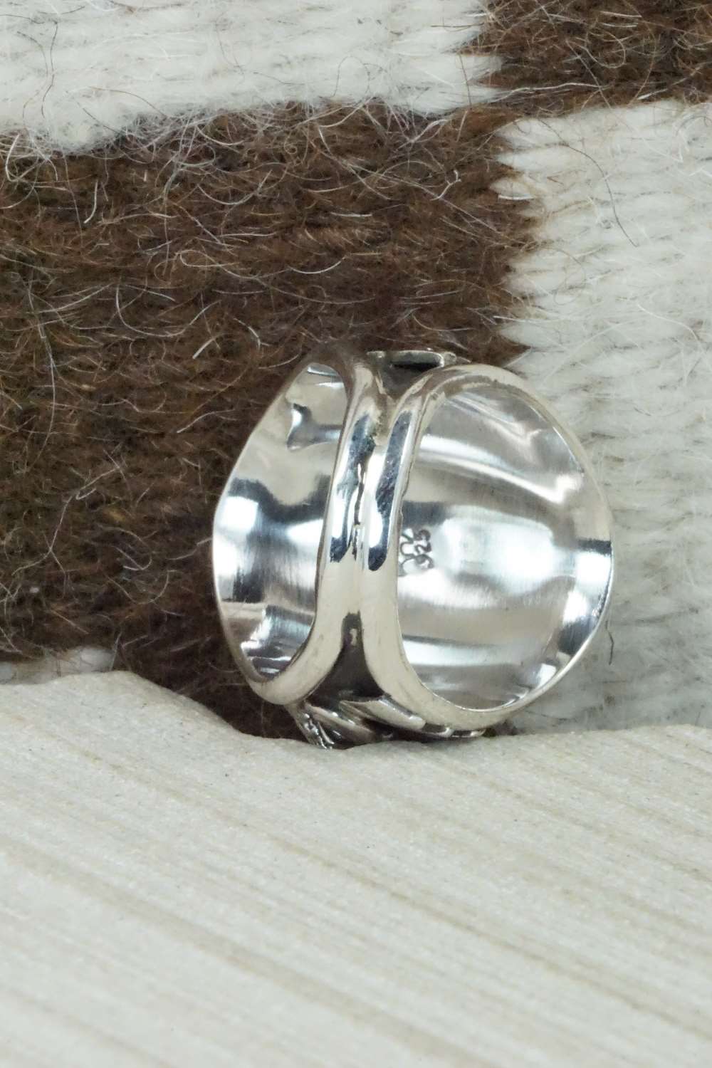 Turquoise and Sterling Silver Ring - Jeanette Saunders - Size 10