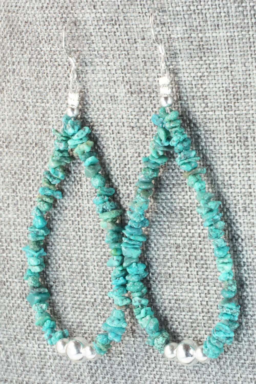 Turquoise & Sterling Silver Earrings - Doreen Jake