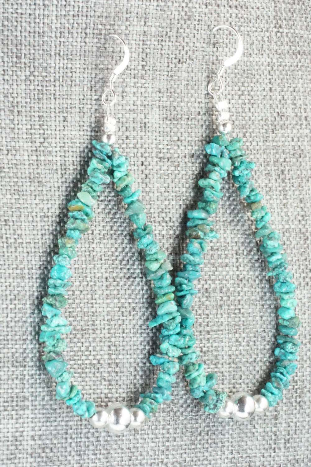 Turquoise & Sterling Silver Earrings - Doreen Jake