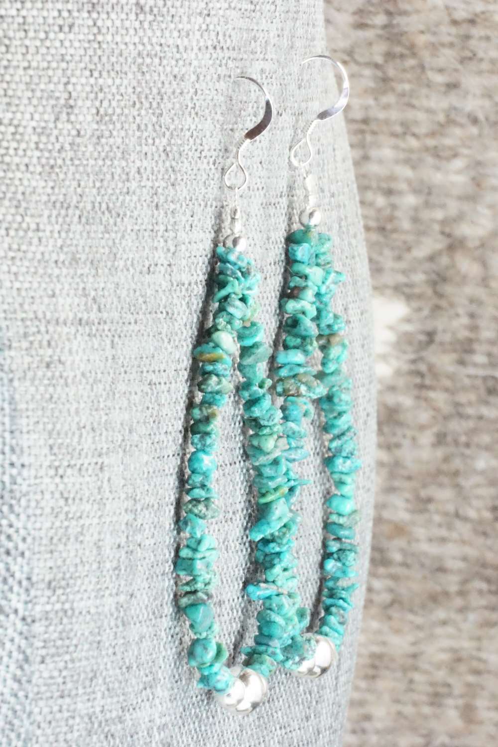 Turquoise & Sterling Silver Earrings - Doreen Jake