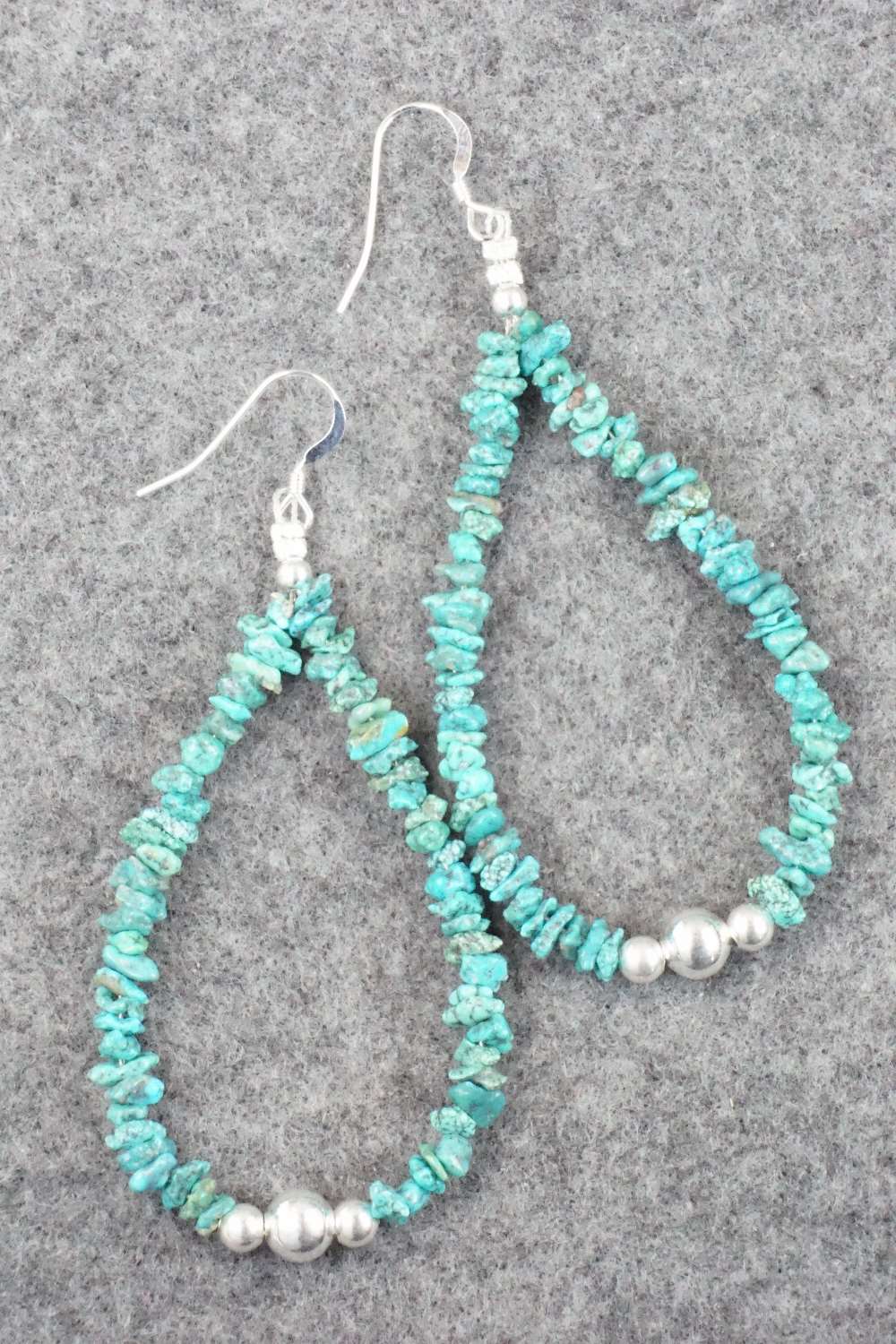 Turquoise & Sterling Silver Earrings - Doreen Jake