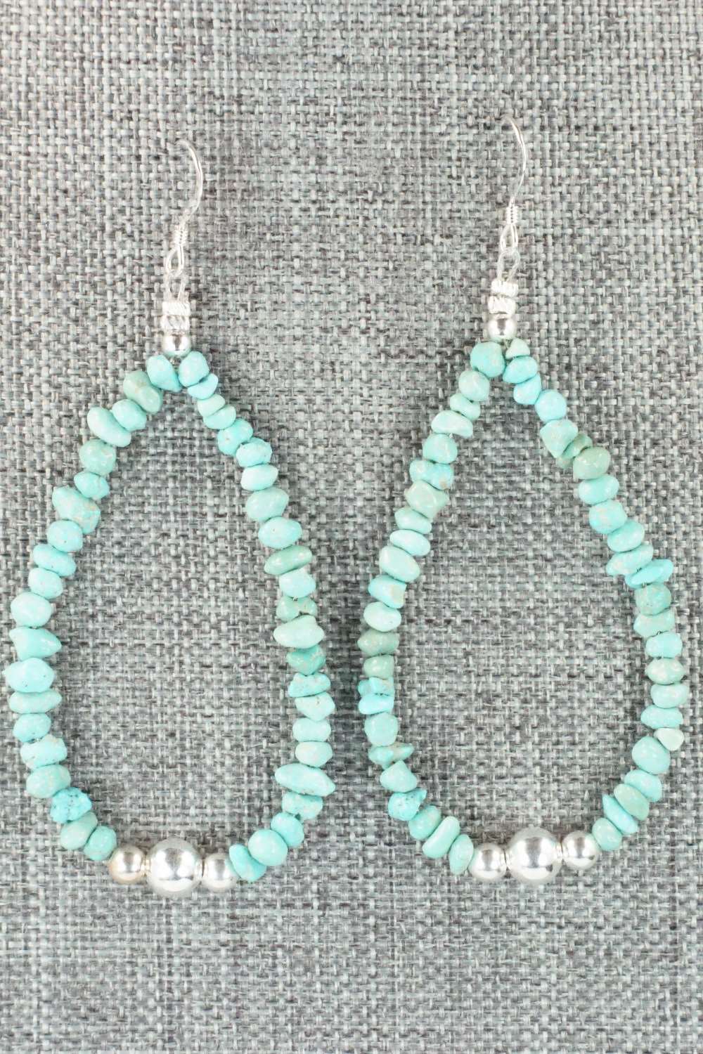 Turquoise & Sterling Silver Earrings - Doreen Jake