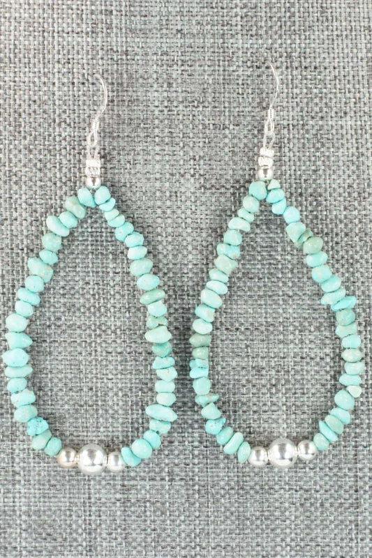 Turquoise & Sterling Silver Earrings - Doreen Jake