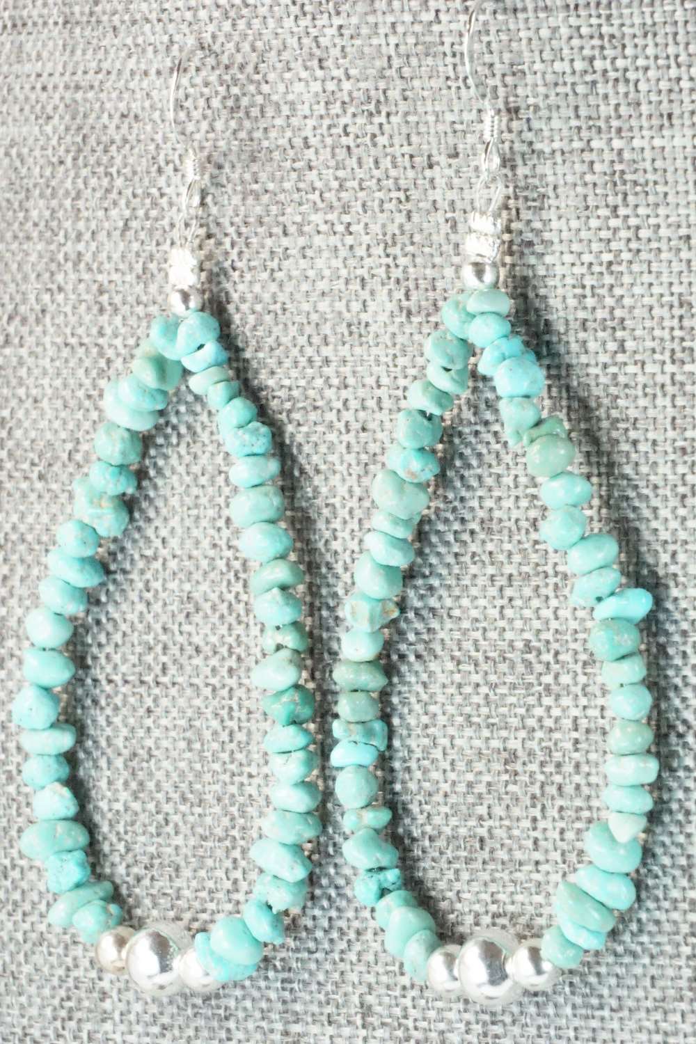 Turquoise & Sterling Silver Earrings - Doreen Jake