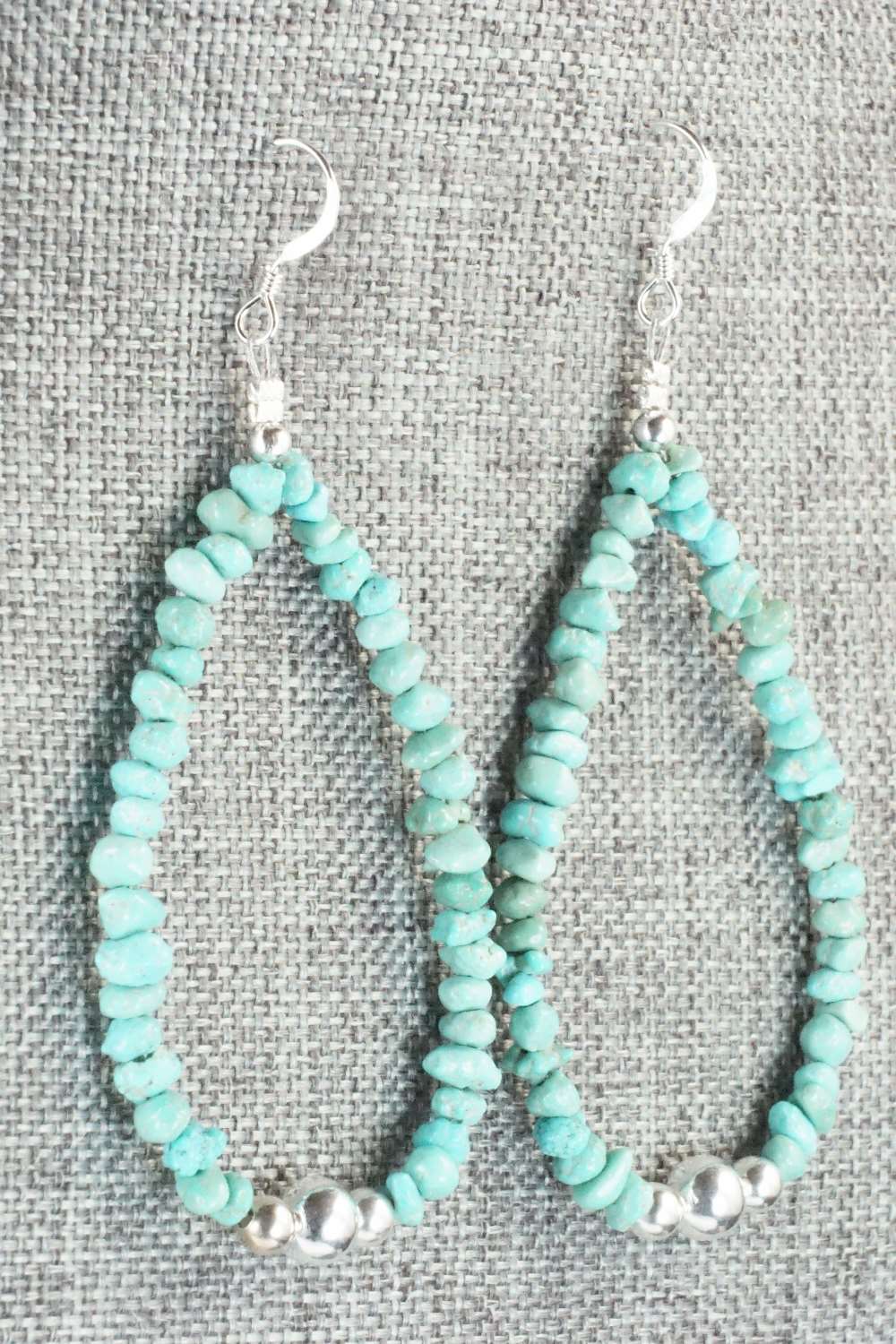 Turquoise & Sterling Silver Earrings - Doreen Jake