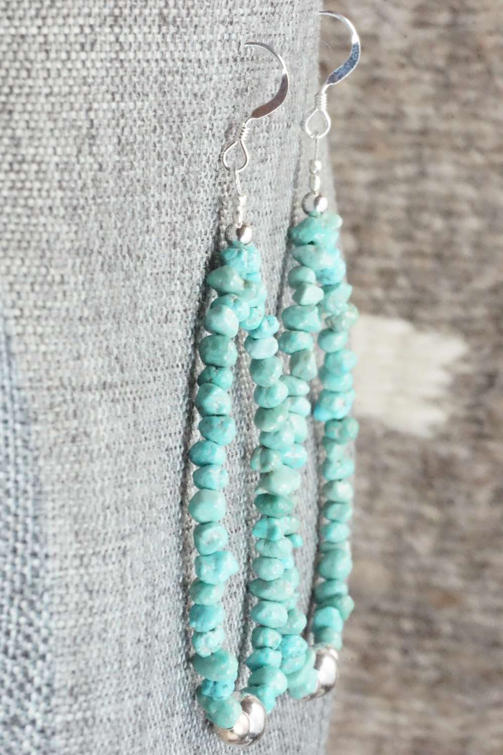 Turquoise & Sterling Silver Earrings - Doreen Jake