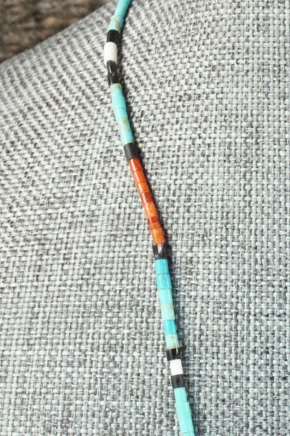 Turquoise, Coral and Shell Necklace - Frank Ortiz