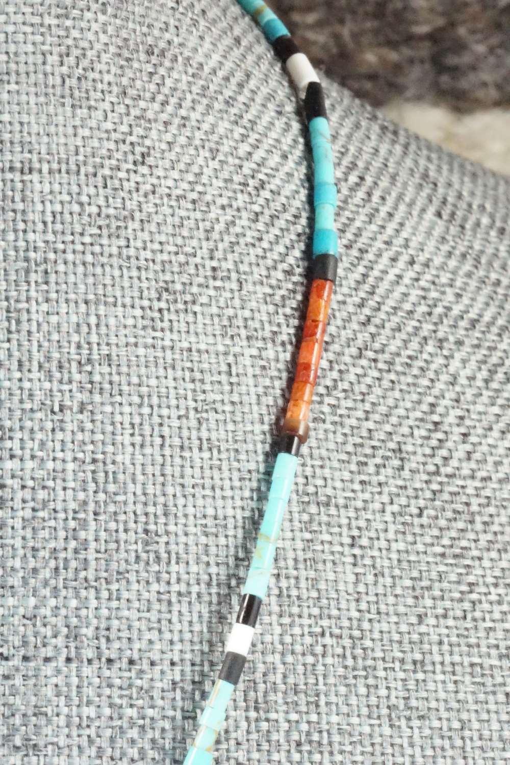 Turquoise, Coral and Shell Necklace - Frank Ortiz