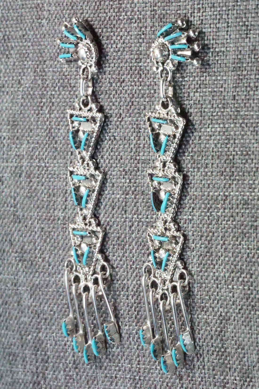 Turquoise & Sterling Silver Earrings - Kevin Leekity