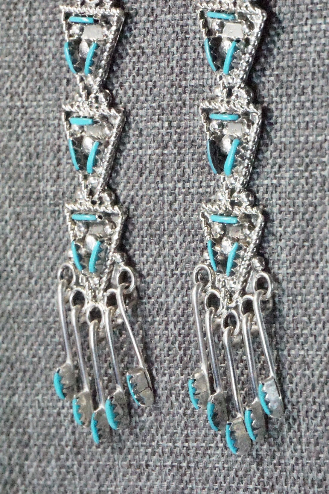 Turquoise & Sterling Silver Earrings - Kevin Leekity
