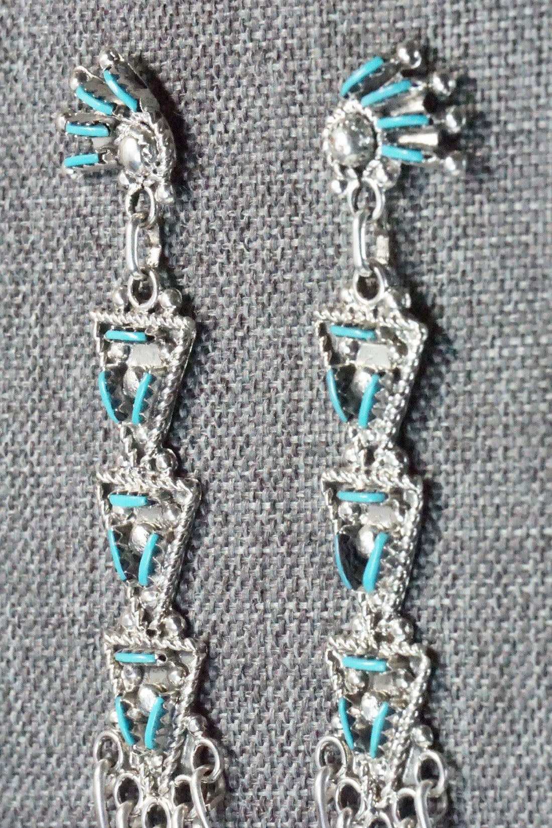 Turquoise & Sterling Silver Earrings - Kevin Leekity