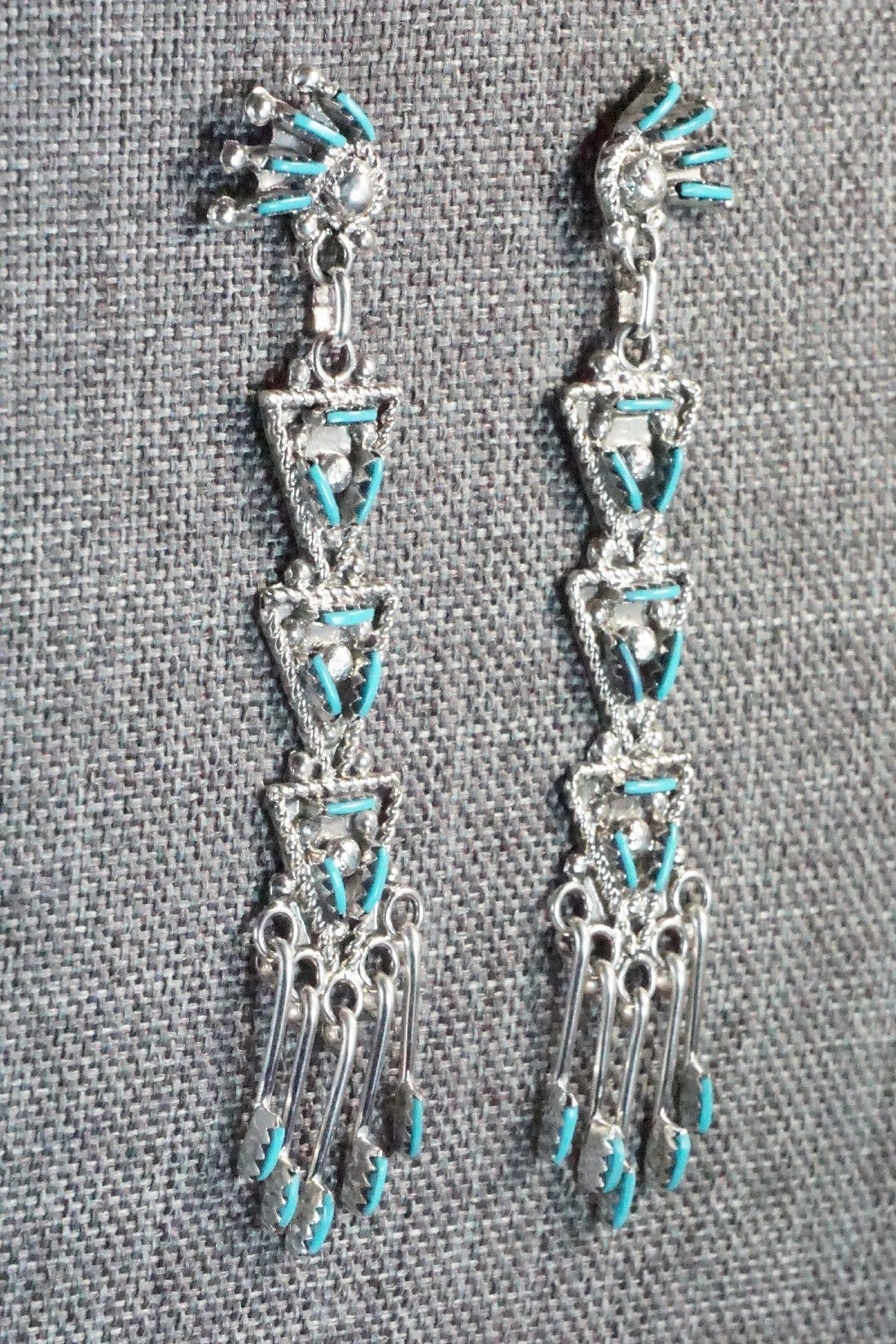 Turquoise & Sterling Silver Earrings - Kevin Leekity