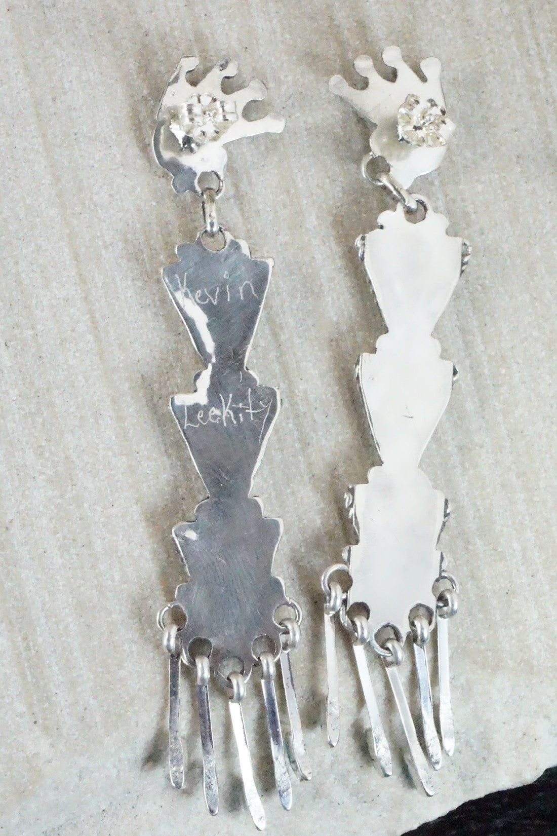 Turquoise & Sterling Silver Earrings - Kevin Leekity