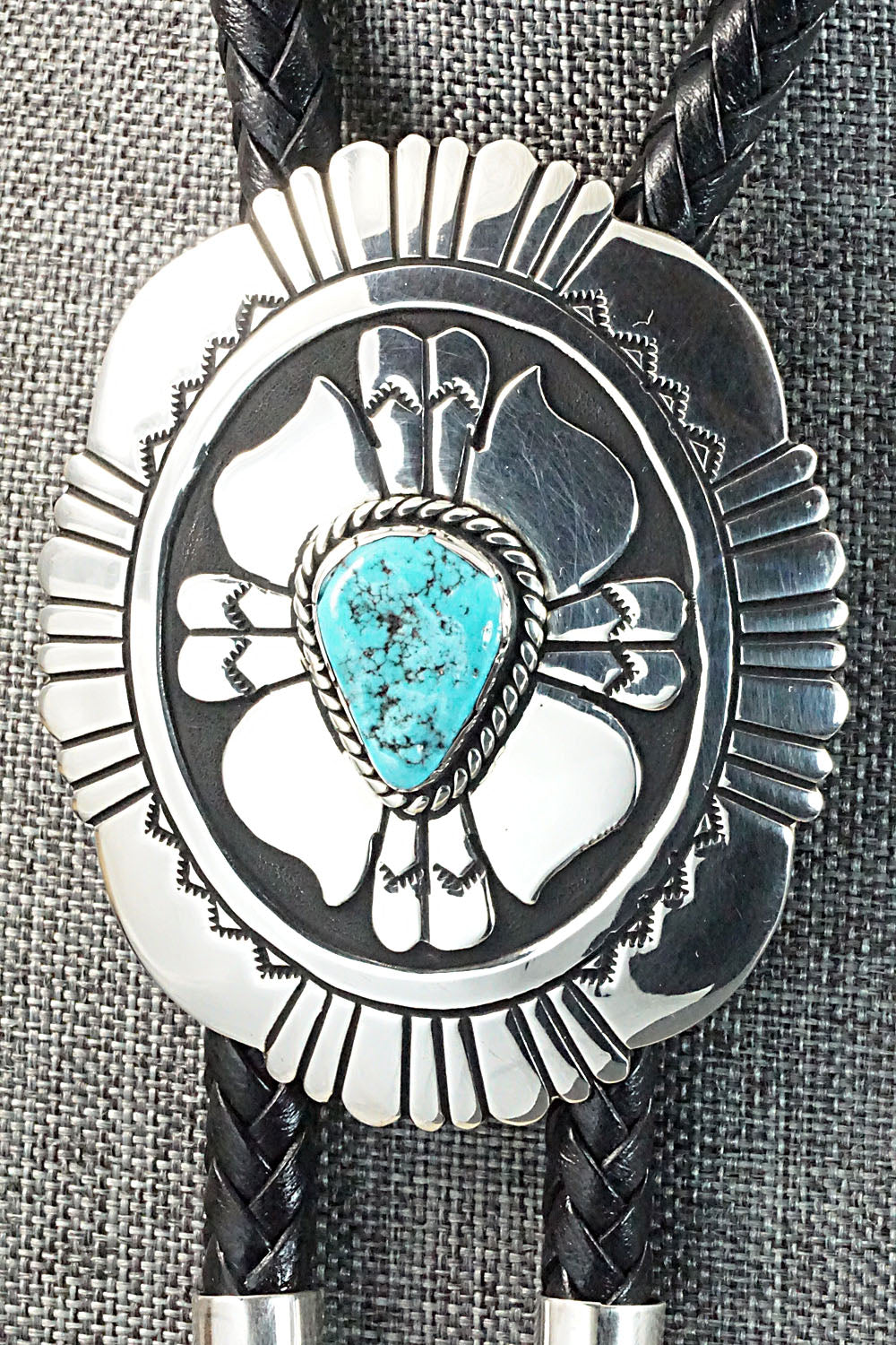 Turquoise & Sterling Silver Bolo Tie - Rosita Singer